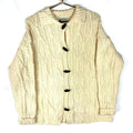 Vintage Aran Crafts Cable Knit Wool Sweater Womens Large White Cardigan 90s Graphic Tee – Fan Favorite · Trending Graphic Apparel