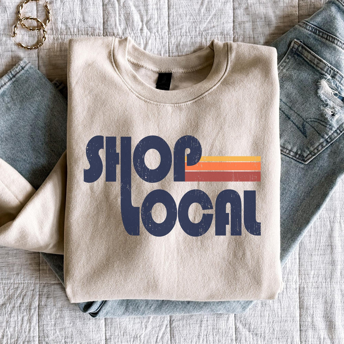 Shop Local Crewneck Sweatshirt Women Entrepreneur Shirt Business Owner Sweatshirt Support Local Shop Small Local Small Business Gift Sweatshirt – Aesthetic Look · Must-Have Style