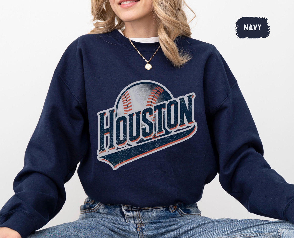 Houston Baseball Sweatshirt Unisex Crewneck Team Spirit Apparel Houston Sports Fan Gift Houston Sports Merchandise Baseball Fan Sweatshirt – Feel-Good Design · Top Pick For Any Outfit