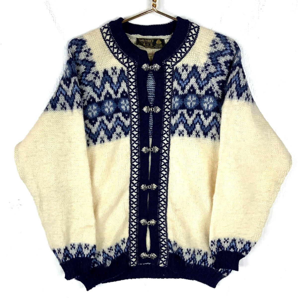 Vintage Grandpa Knit Wool Sweater Medium White Cardigan Fair Isle 90s Graphic Tee – Premium Graphic · High-Quality Print