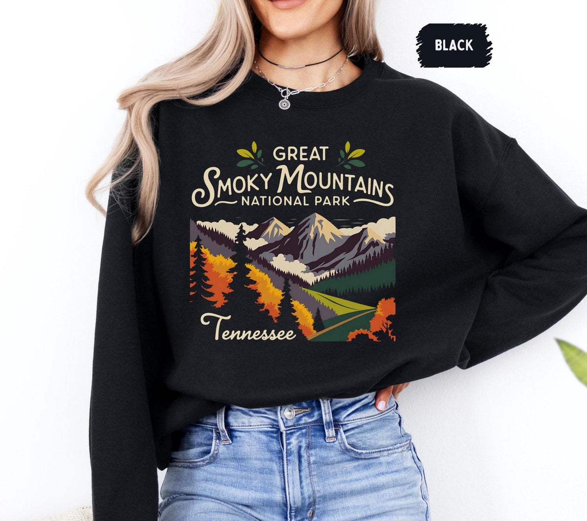 Smoky Mountains Crewneck Sweatshirt Mountain Lover Gift Cozy Outdoor Apparel Nature Enthusiast Jumper Trendy Hiking Top Unisex Mountain Sweatshirt – Warm & Stylish · Great Gift For Fans