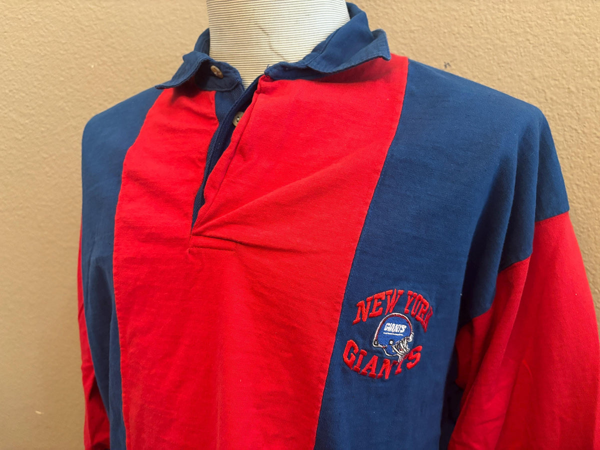 Vintage 90s New York Giants NFL Football Longsleeve Embroidered Polo Tshirt XL Graphic Tee – Warm & Stylish · Must-Have Style