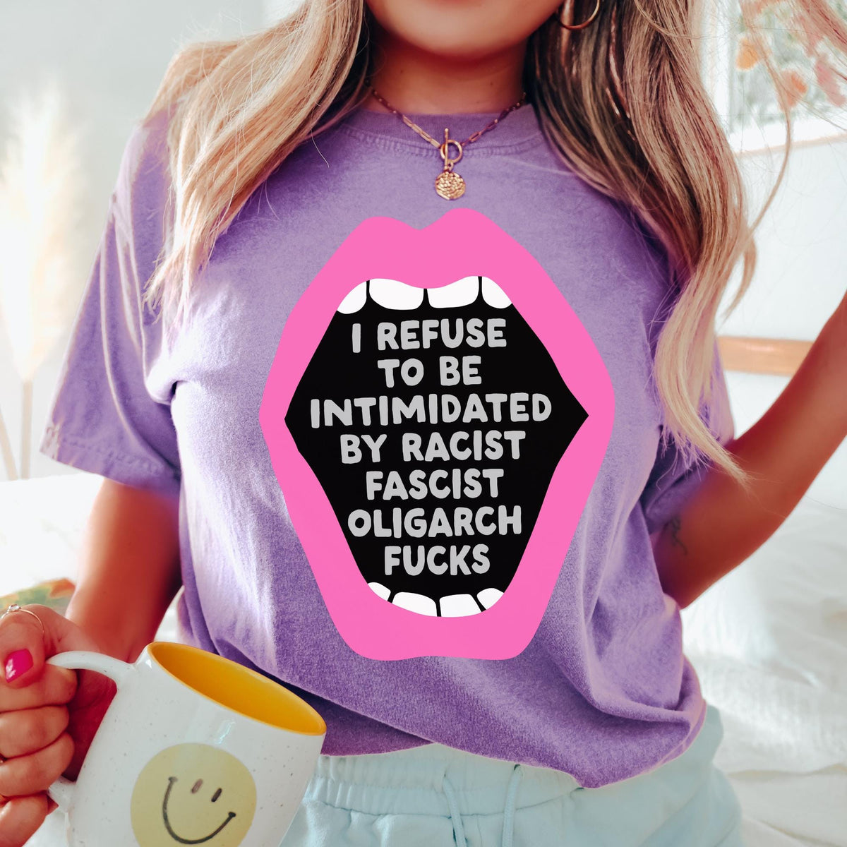 Intimidated by Fascist Oligarchs Political Shirt Anti Racism Shirt Anti Fascist Shirt Protest Shirt Anti Trump Shirt Graphic Tee – Fan Favorite · Perfect For Daily Wear