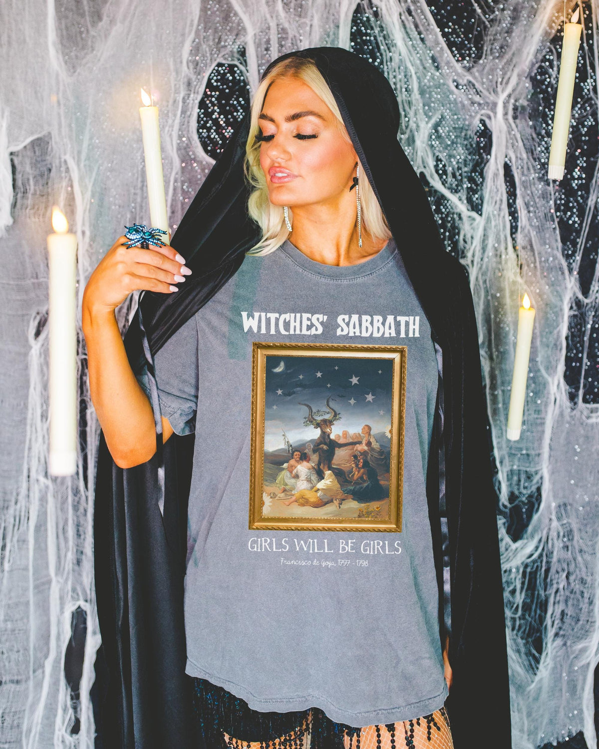 Witches39 Sabbath by Francisco de Goya TShirt Witchy Art History Tee Romanticism Art Movement 18th Century Artwork Humanites Major Gift Graphic Tee – Soft Feel · High-Quality Print