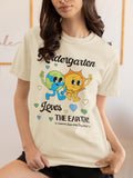 Kindergarten Teacher or Crew Earth Day Tee Shirt Kindergarten Loves the Earth Retro Groovy Save the Earth Environmental Climate Change Graphic Tee – Feel-Good Design · Great Gift For Fans