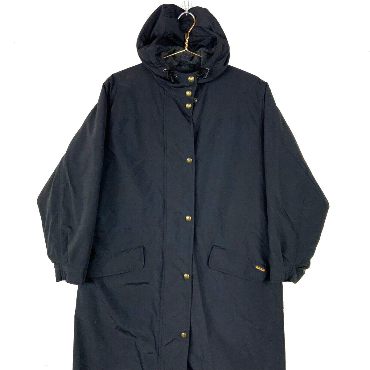Vintage Woolrich Women39s Parka Coat Jacket Medium Black Full Zip Fleece Lined Graphic Tee – Warm & Stylish · Top Pick For Any Outfit