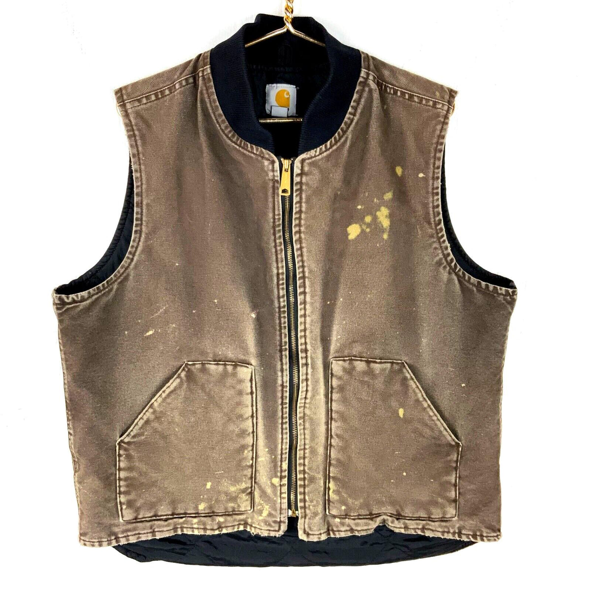 Carhartt Duck Vest Jacket XL Tall Brown Full Zip Quilt Lined Workwear Graphic Tee – Warm & Stylish · Great Gift For Fans