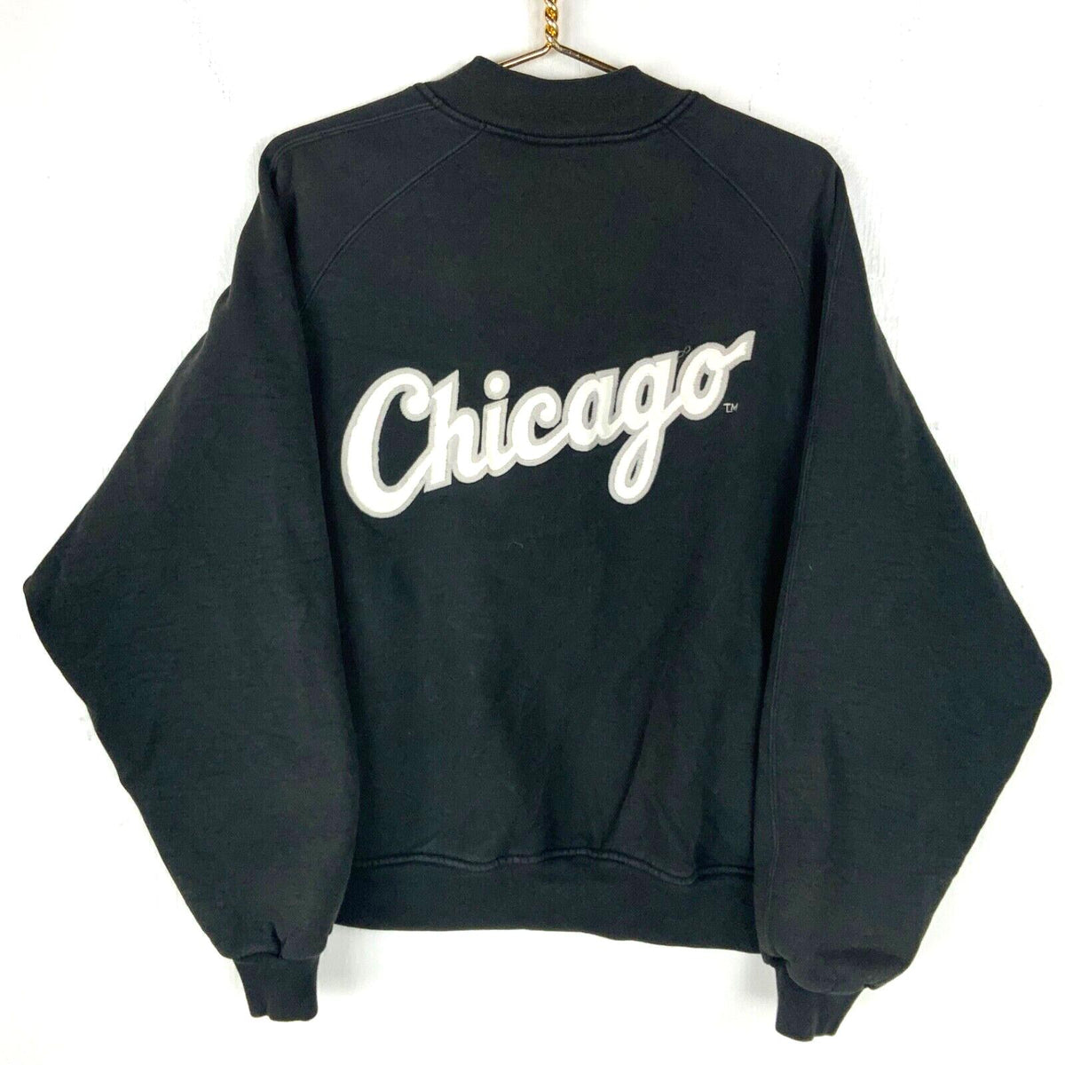 Vintage Chicago White Sox Russell Sweatshirt Jacket Large Black Snap Button Mlb Sweatshirt – Fan Favorite · High-Quality Print