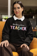 Kingergarten Teacher Sweatshirt for Kindergarten Crew Cute First Day of School Crewneck Colorful 90s Scrapbook Vibe New Teacher Gift Sweatshirt – Fan Favorite · Perfect For Daily Wear