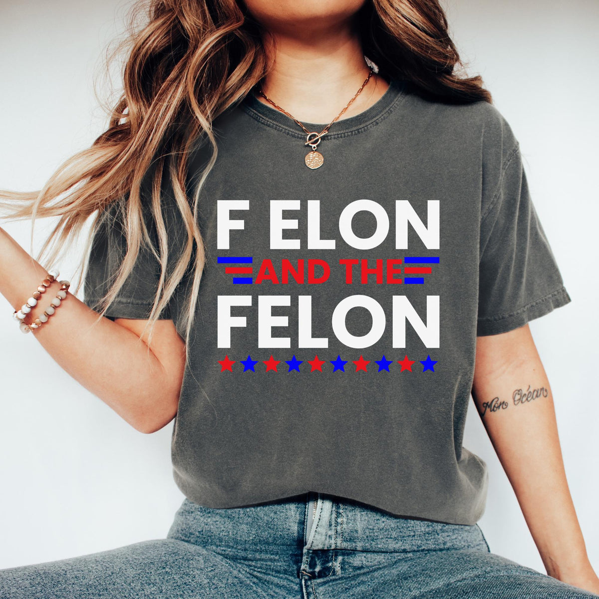 Comfort Colors F Elon and The Felon Fuck Donald Trump Tshirt Anti Trump Anti Trump Shirt Anti Maga Shirt Liberal Shirt Democrat Shirt Graphic Tee – Fan Favorite · Perfect For Daily Wear