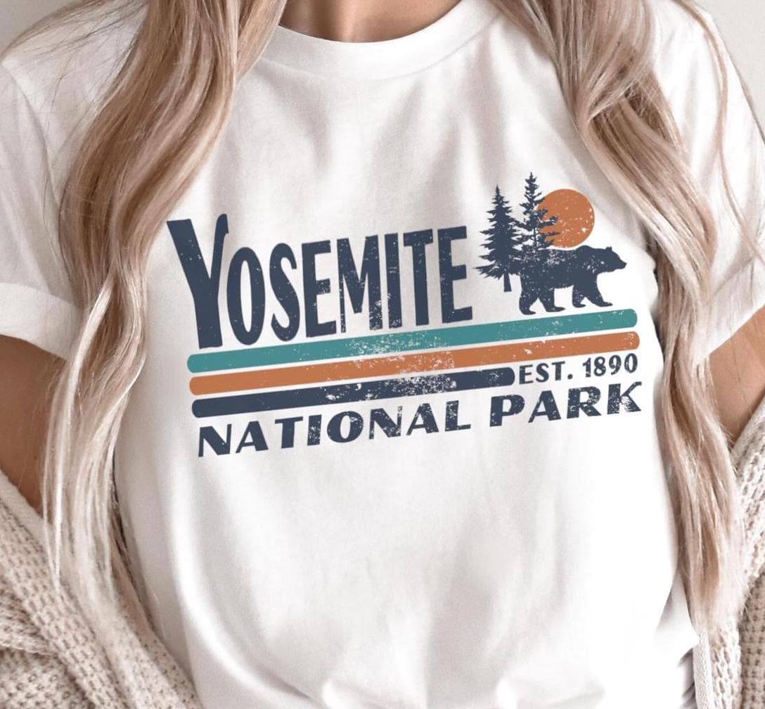 Yosemite National Park Tshirt Gift Tees California Bear Trip Souvenir Graphic Tee – Cozy Vibes · Perfect For Daily Wear