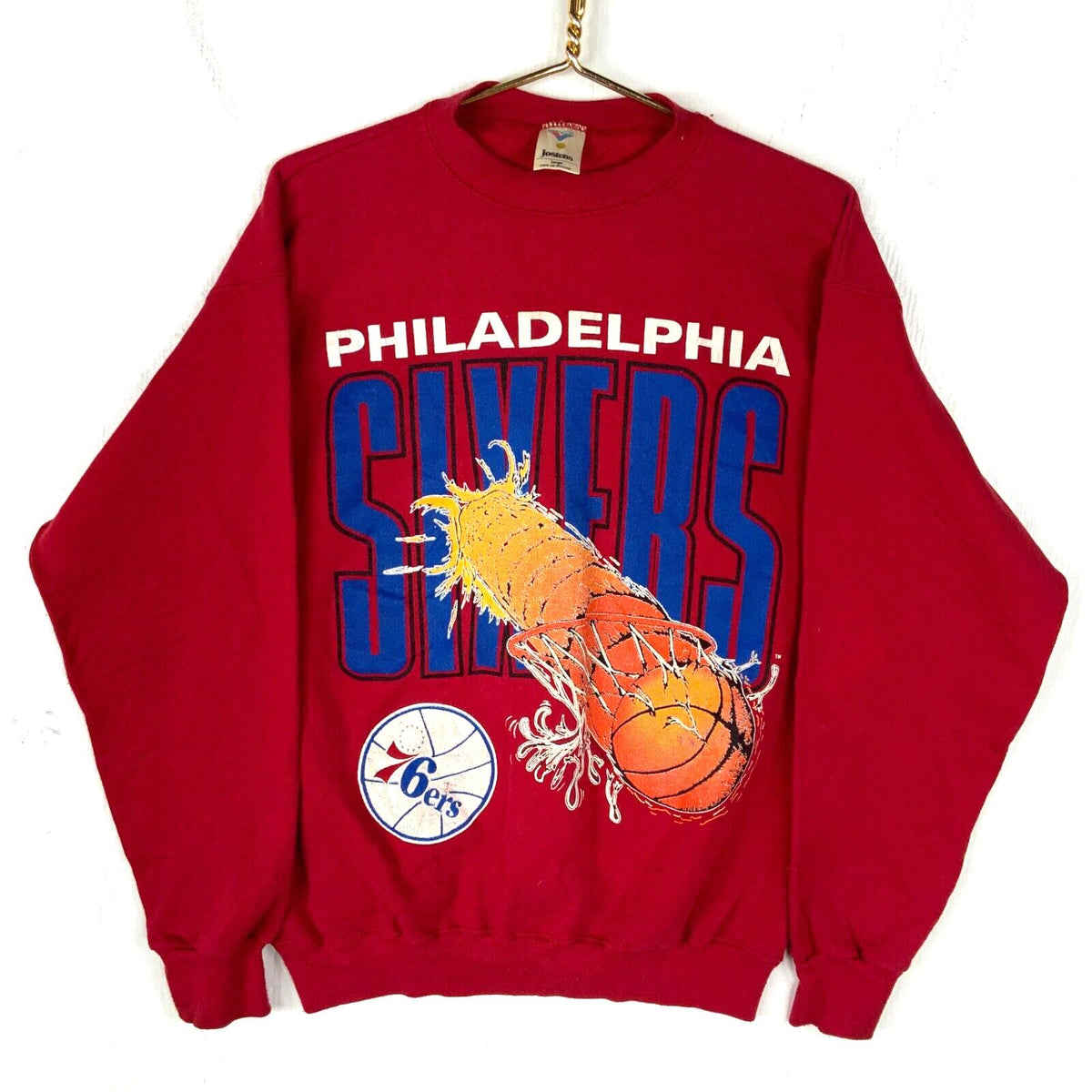 Vintage Philadelphia 76ers Sweatshirt Large Red Nba Basketball 80s 90s Usa Sweatshirt – Everyday Comfort · Top Pick For Any Outfit