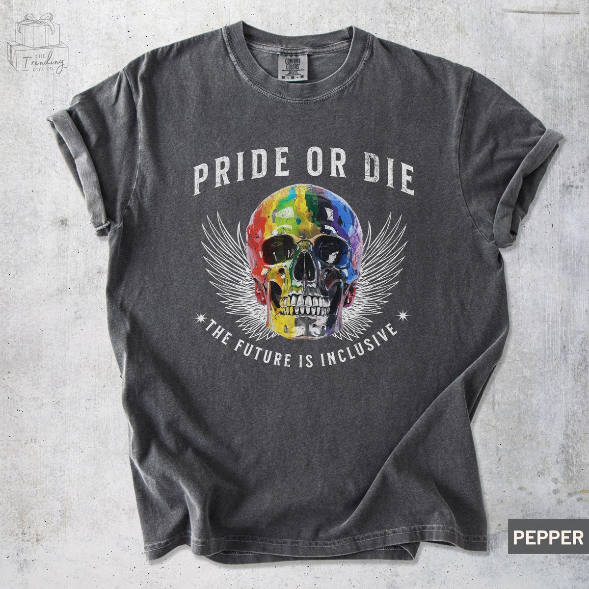 Skeleton Gay Pride Shirt The Future is Inclusive Rainbow Pride Tee Trans Rights Gift LGBTQ Ally Feminist Lesbian Social Justice TShirt Graphic Tee – Bold Style · Must-Have Style