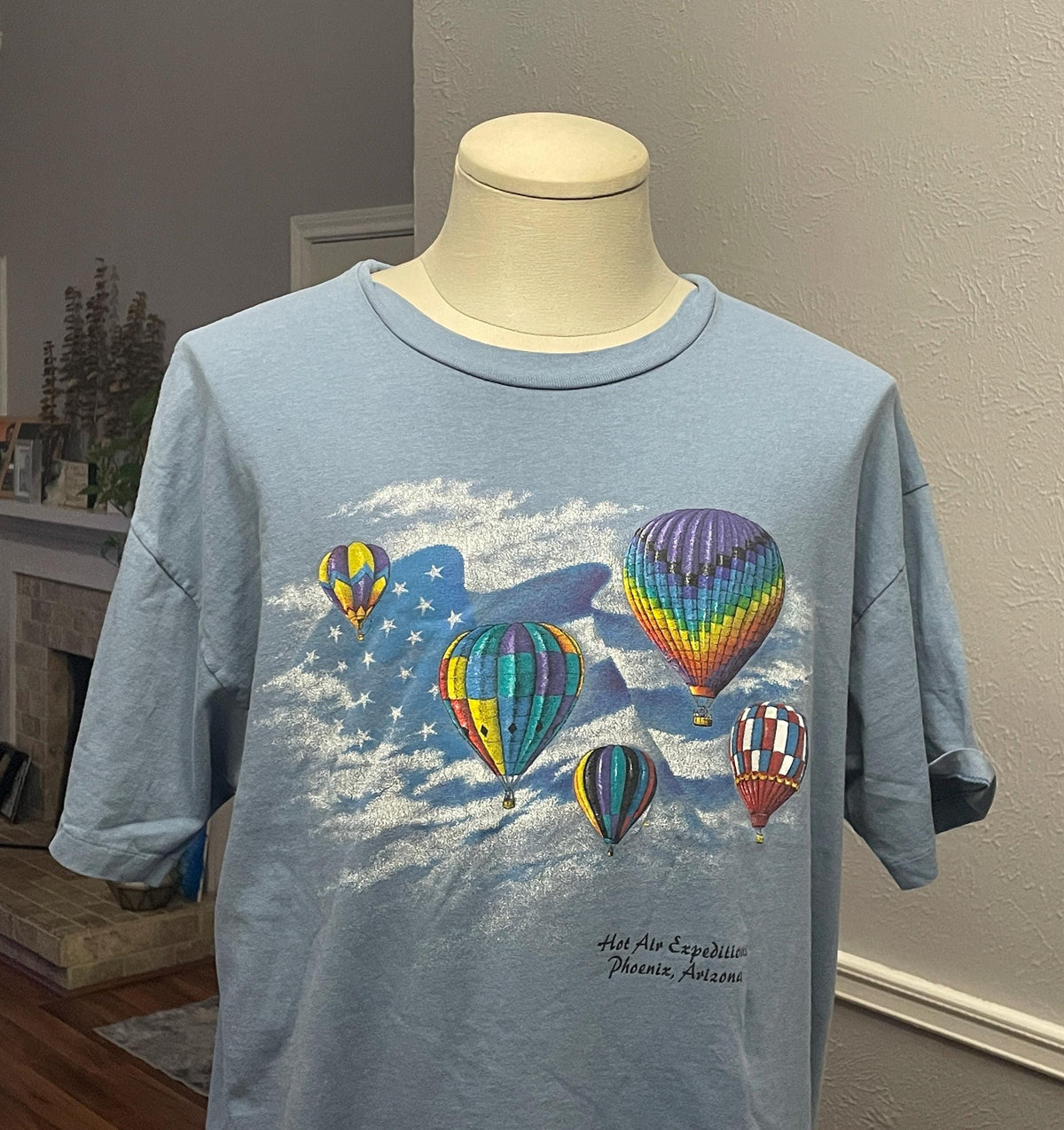 Vintage 90s Hot Air Expeditions Phoenix Arizona blue Tshirt size XL Graphic Tee – Bold Style · Must-Have Style