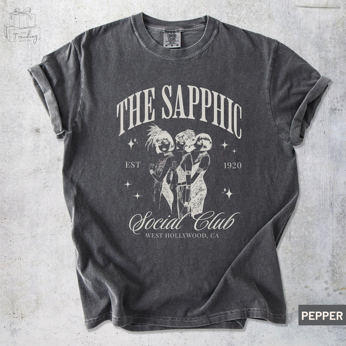 Subtle Lesbian Pride Shirt Sapphic Social Club Tshirt Retro WLW Femme Tshirt Vintage Queer Fashion Bisexual Gay Love Pride Merch Graphic Tee – Premium Graphic · High-Quality Print
