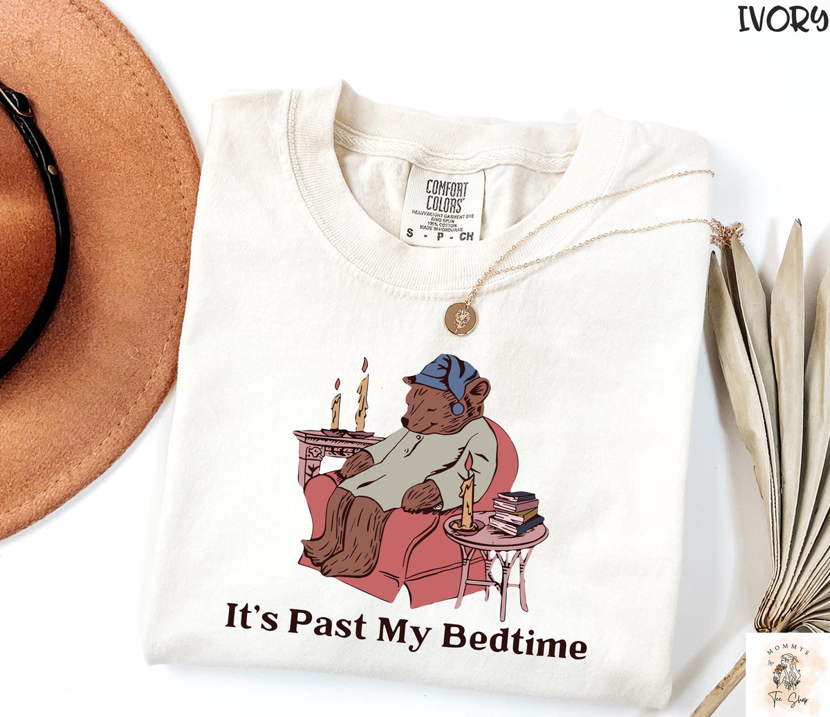 Funny Sleepy Bear Shirt Vintage Past My Bedtime T Shirt Cozy Aesthetic Pajama Tee Cute Night Owl Gift Graphic Tee – Warm & Stylish · Great Gift For Fans