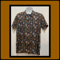AT010 Americana 195039s style rayon atomic style tiki print shirt by Atomik Tikih Graphic Tee – Aesthetic Look · Great Gift For Fans