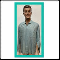 MV074 Vintage 195039s6039s loop collar long sleeve shirt Size large Graphic Tee – Warm & Stylish · Must-Have Style