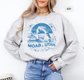 Moab Utah Sweatshirt Unisex Crewneck Jumper Desert Southwest Apparel National Parks Gift Outdoor Adventure Clothing Mountain Hiking Sweatshirt – Feel-Good Design · High-Quality Print