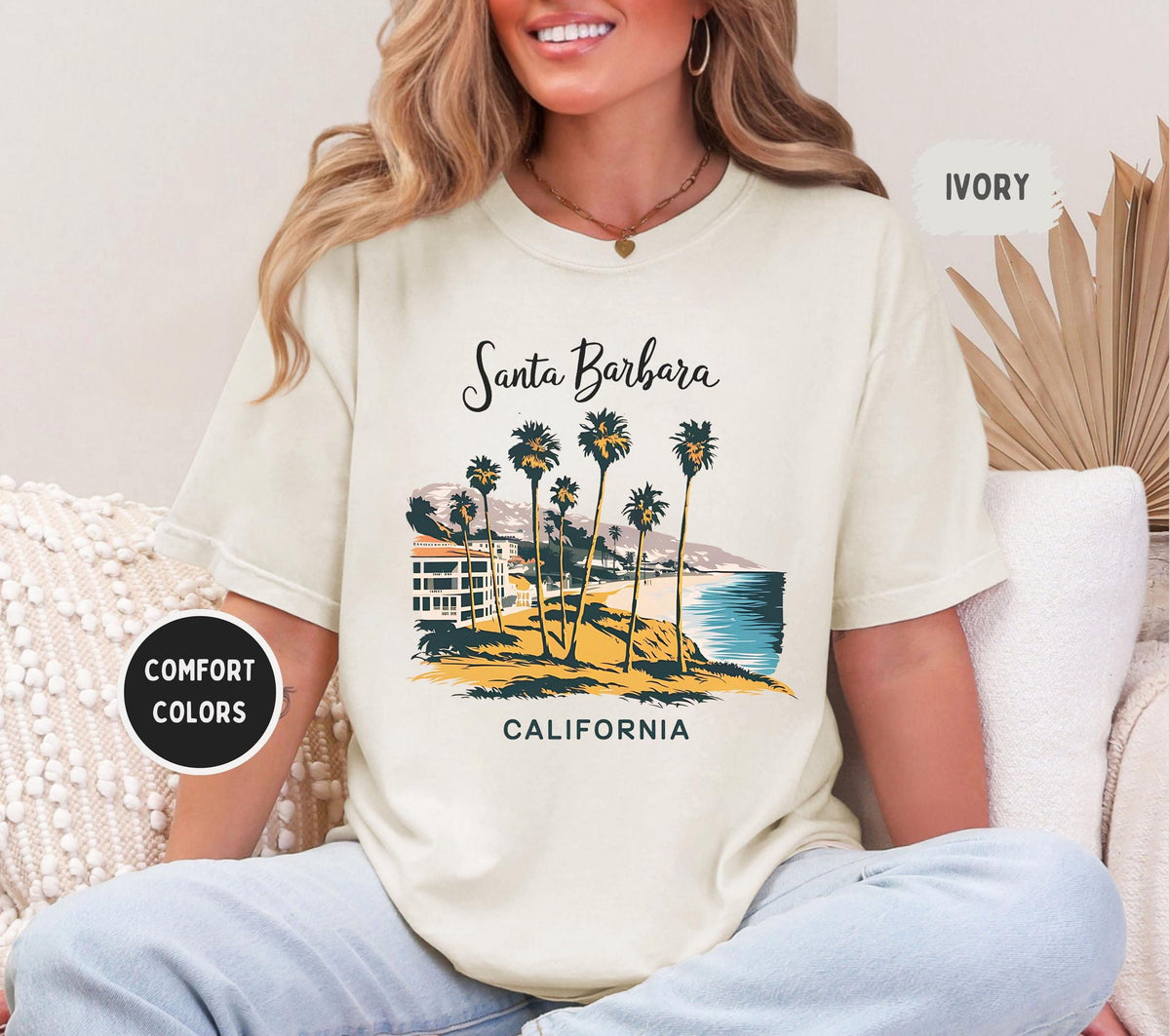 Santa Barbara California Comfort Colors shirt Graphic Tee – Premium Graphic · Great Gift For Fans