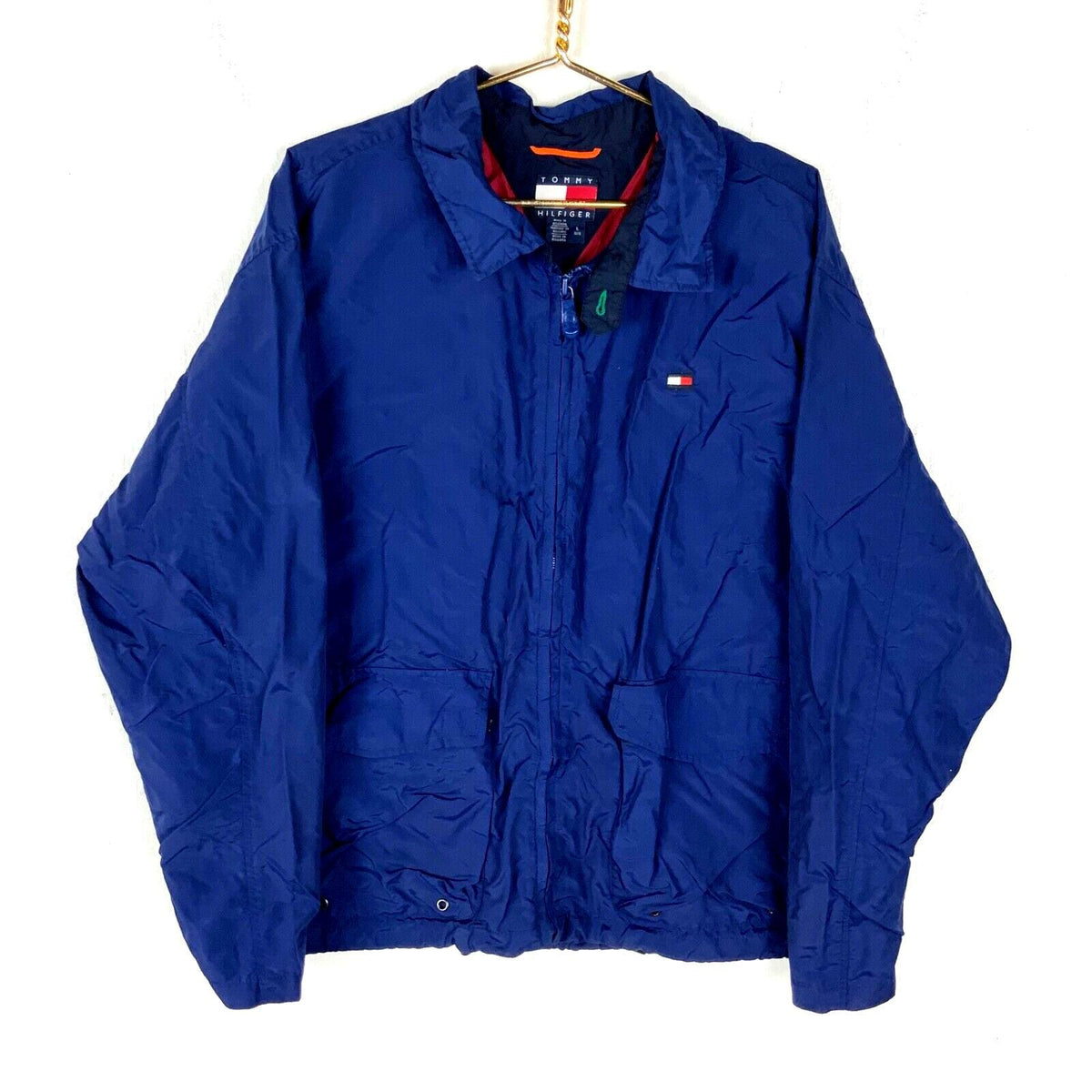 Vintage Tommy Hilfiger Windbreaker Jacket Large Blue Full Zip 90s Graphic Tee – Soft Feel · Top Pick For Any Outfit