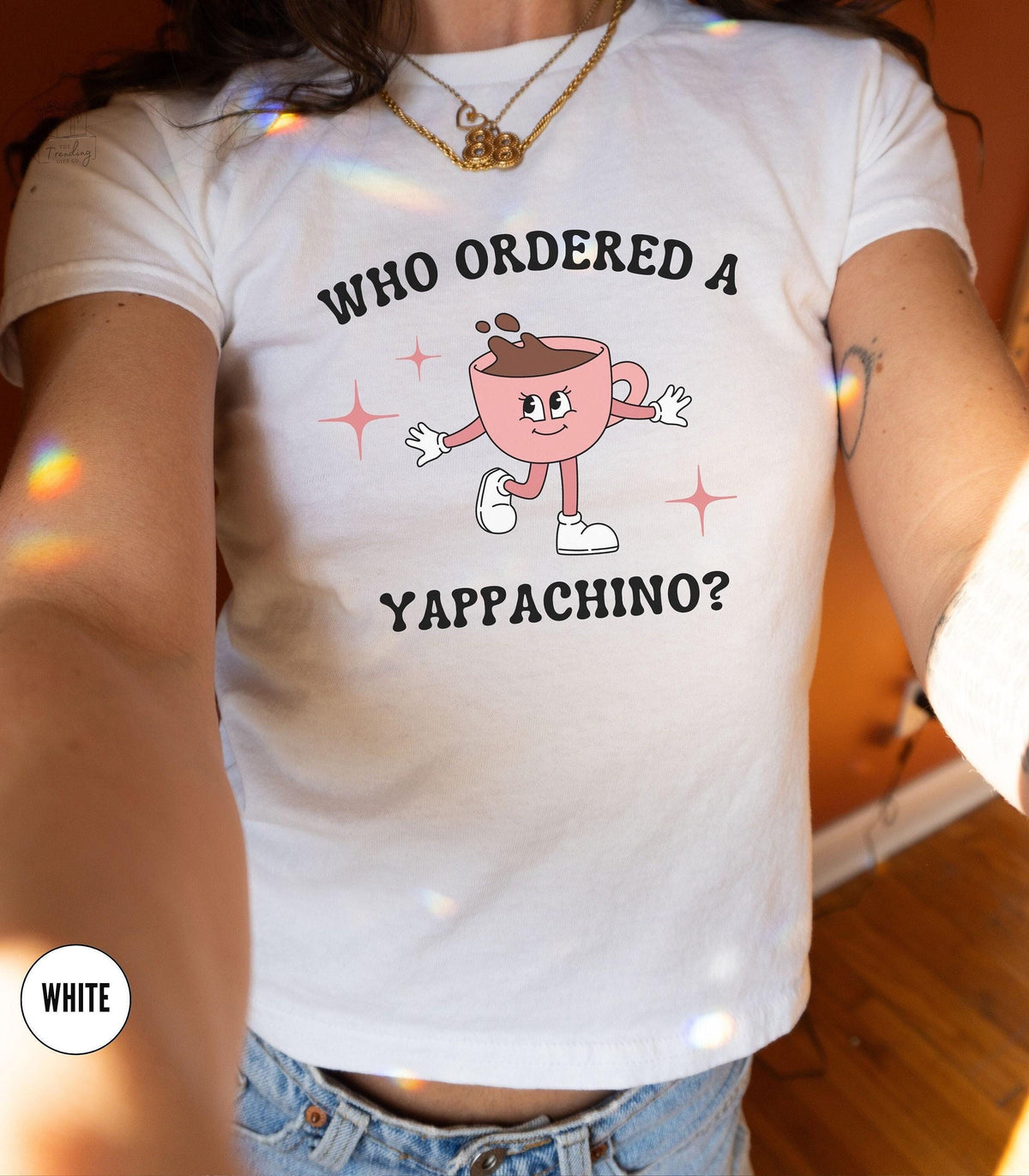 Y2k Baby Tee Yappachino Shirt Y2k Slogan Tee Funny Meme ShirtCoffee PersonYapper Yap Trendy Gift TeensCloths Y2KDowntown girl Graphic Tee – Aesthetic Look · Great Gift For Fans