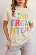 Kindergarten Teacher Tee Shirt for New Teacher Elementary Education Graduation Gift Colorful 90s Aesthetic Kindergarten Assistant TShirt Graphic Tee – Bold Style · Perfect For Daily Wear