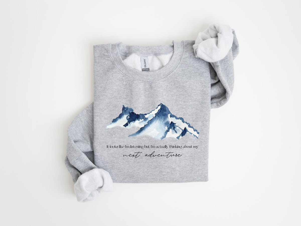 Mountains Crewneck Sweater Take Me To The Mountains Mystical Mountain Outdoors Crewneck Camping Sweater Wilderness Travel Wander Graphic Tee – Fan Favorite · High-Quality Print