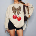 Coquette Bows Sweatshirt Coquette Sweatshirt Ribbon Sweatshirt Cherry Bow Shirt Soft Girl Shirt Aesthetic Shirts Bow Shirt Leopard Bow Sweatshirt – Everyday Comfort · Must-Have Style