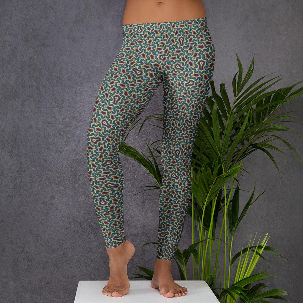 Leggings Geometric Pattern Harpy Brown Turquoise Graphic Tee – Premium Graphic · Perfect For Daily Wear