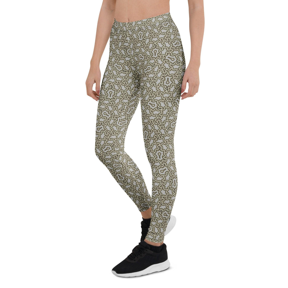 Leggings Geometric Pattern Harpy Cream Brown Graphic Tee – Easygoing Wear · Must-Have Style