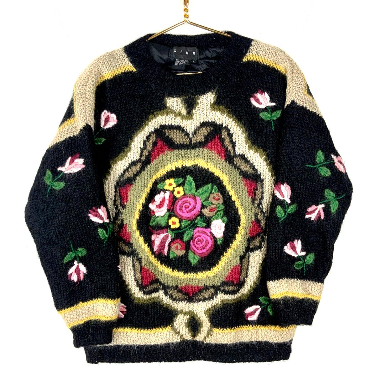Vintage Grandma Knit Mohair Sweater Womens Large Crewneck Embroidered Lined 90s Graphic Tee – Everyday Comfort · Perfect For Daily Wear