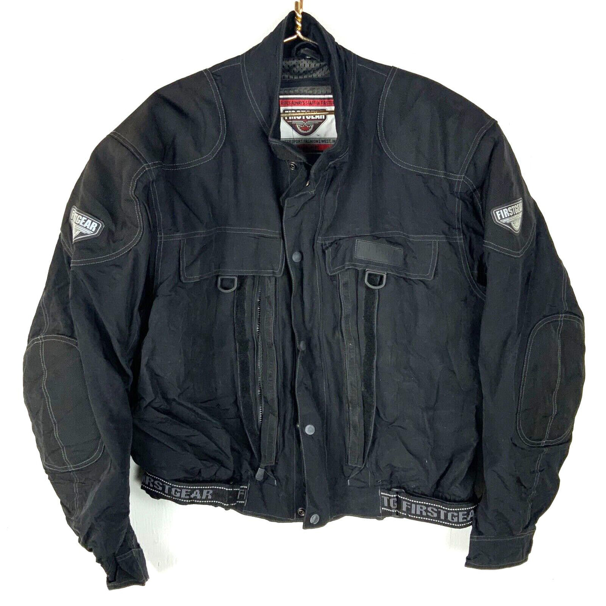 First Gear Kenya Motorcycle Padded Jacket Size 2XL Black Full Zip Graphic Tee – Fan Favorite · Top Pick For Any Outfit