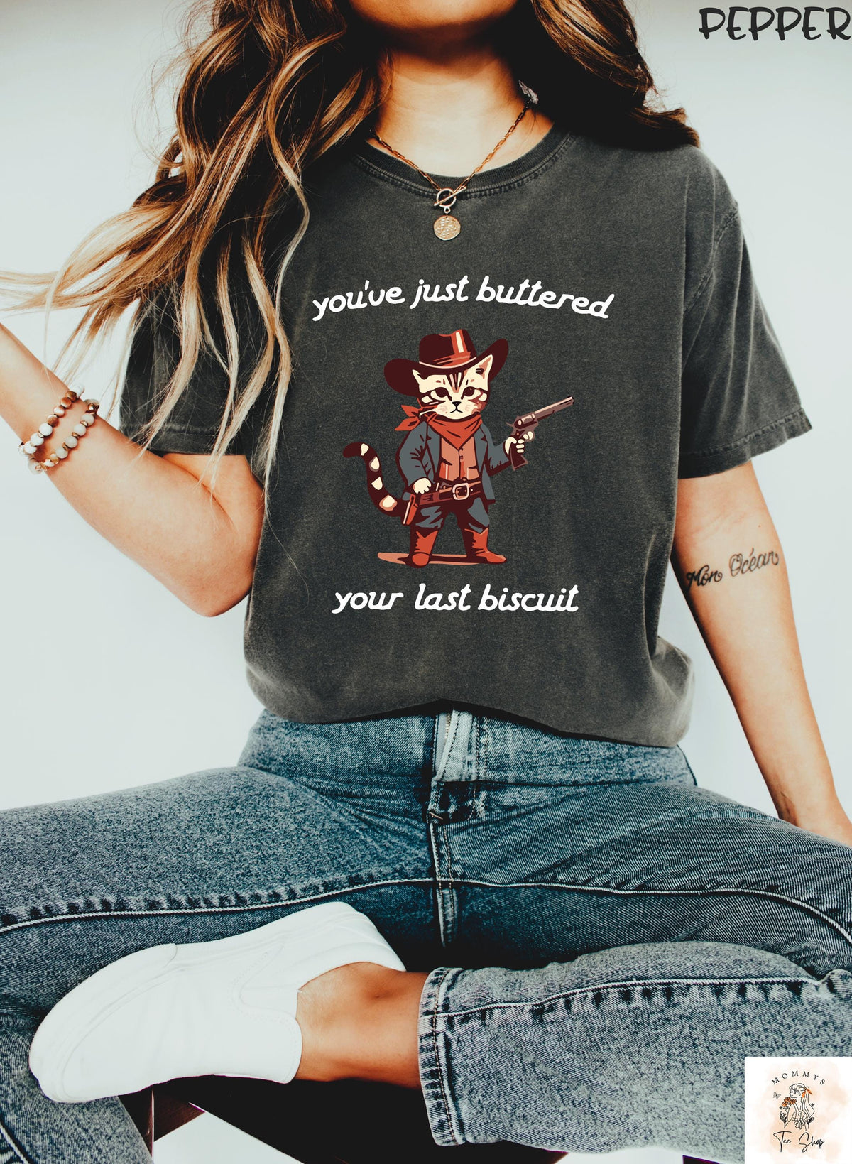 You39ve Just Buttered Your Last Biscuit Shirt Funny Cowboy Cat Tee Meowdy Partner Shirt Western Cat Shirt Cute Cat Gift Graphic Tee – Everyday Comfort · Trending Graphic Apparel