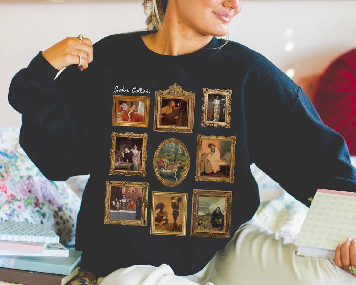 John Collier Art History Sweatshirt Humanities Major or Art Historian Famous Paintings PreRaphaelite Art Movement 19th Century Artwork Sweatshirt – Soft Feel · High-Quality Print