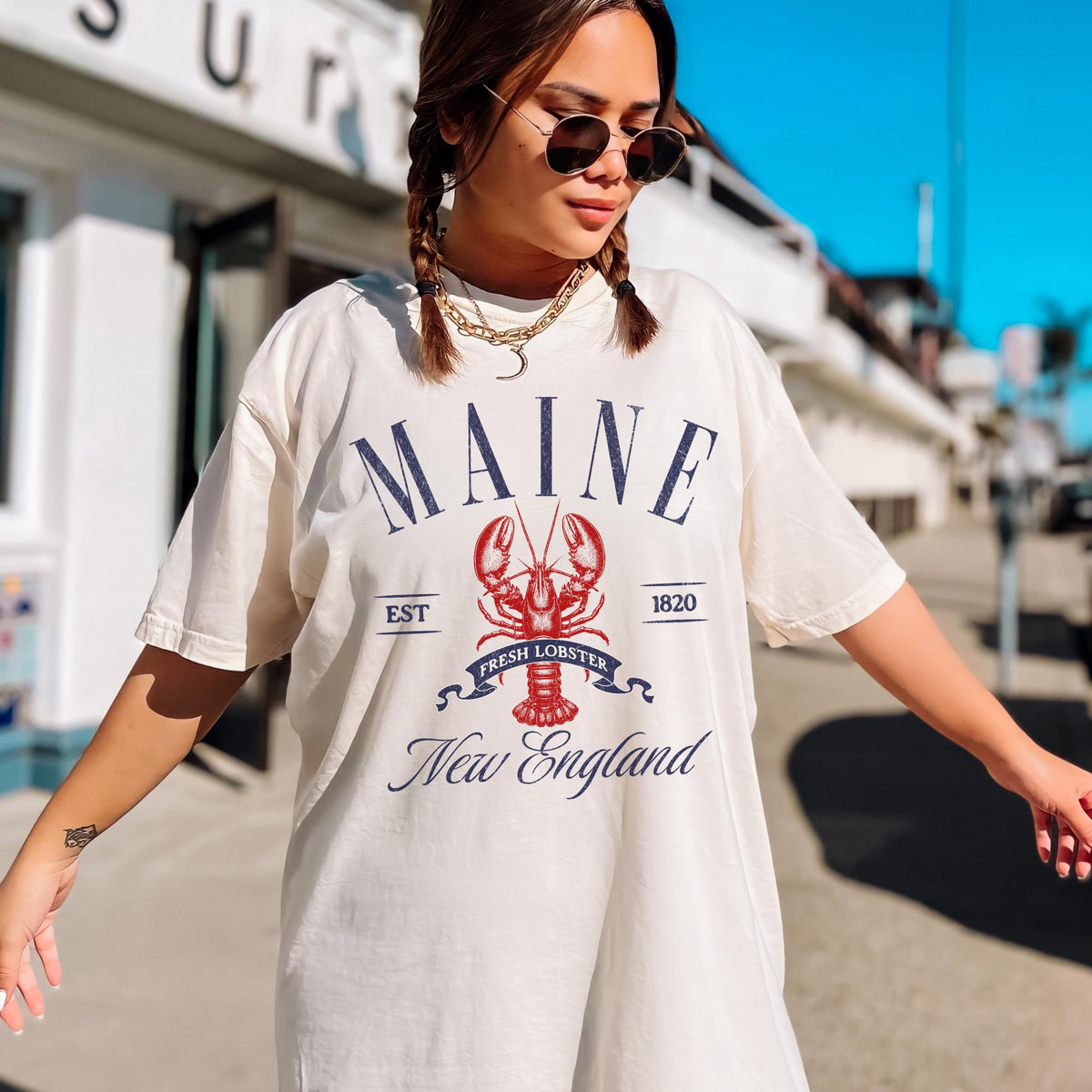 Maine Shirt Lobster Shirt New England Shirt Fisherman Aesthetic Tee Coastal Shirt Beach Shirt Gift for Travel Lover Graphic Tee – Cozy Vibes · Trending Graphic Apparel