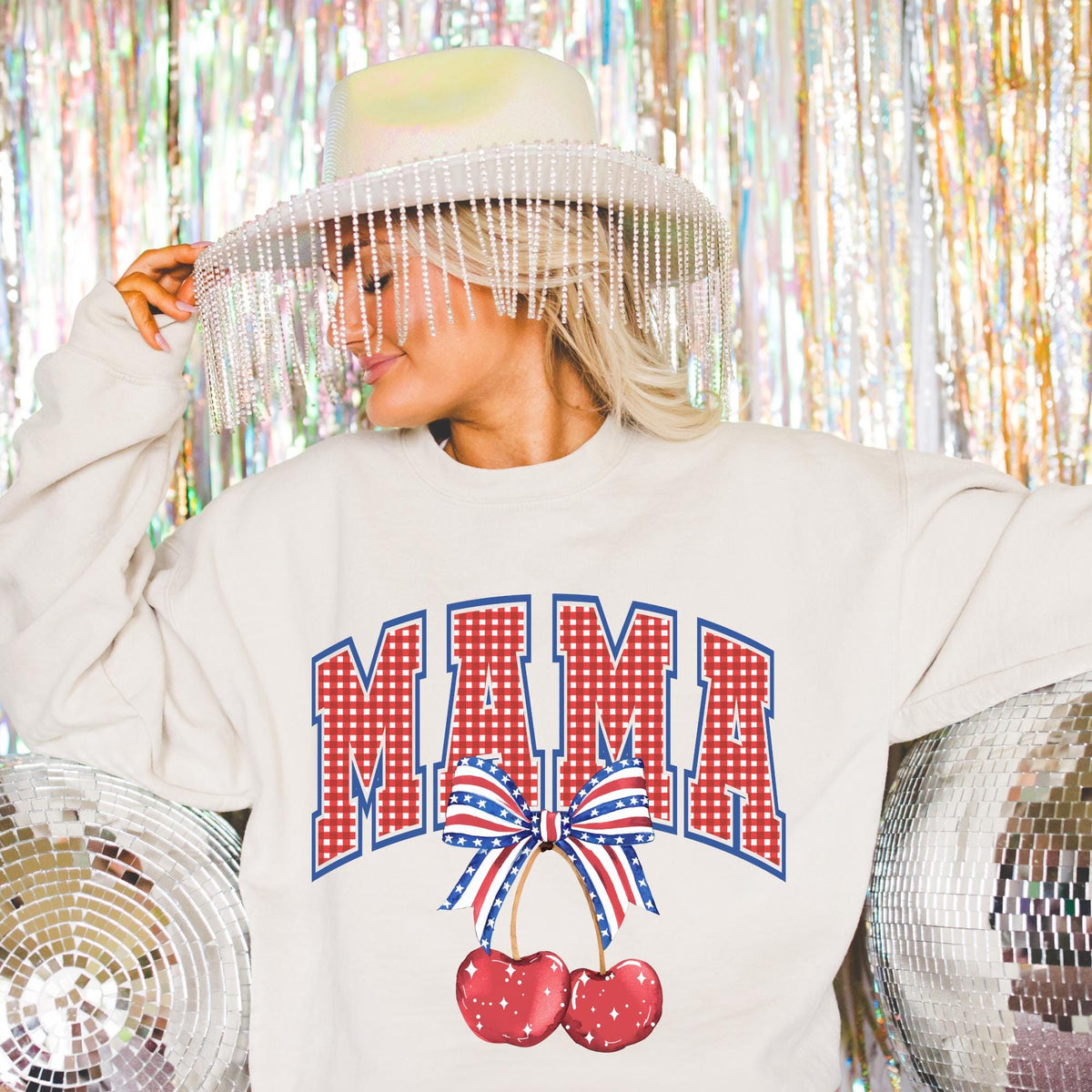 Mama Coquette Sweatshirt 4th Of July 4th Of July Sweatshirt USA Fourth of July Sweatshirt America Crewneck July 4th Shirt Sweatshirt – Aesthetic Look · High-Quality Print