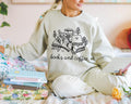 Books and Coffee Sweatshirt with Flowers Book Lover Gift Idea for Bookworm Librarian Who Loves Coffee Romance Reader Gift Coffee Lover Sweatshirt – Aesthetic Look · High-Quality Print