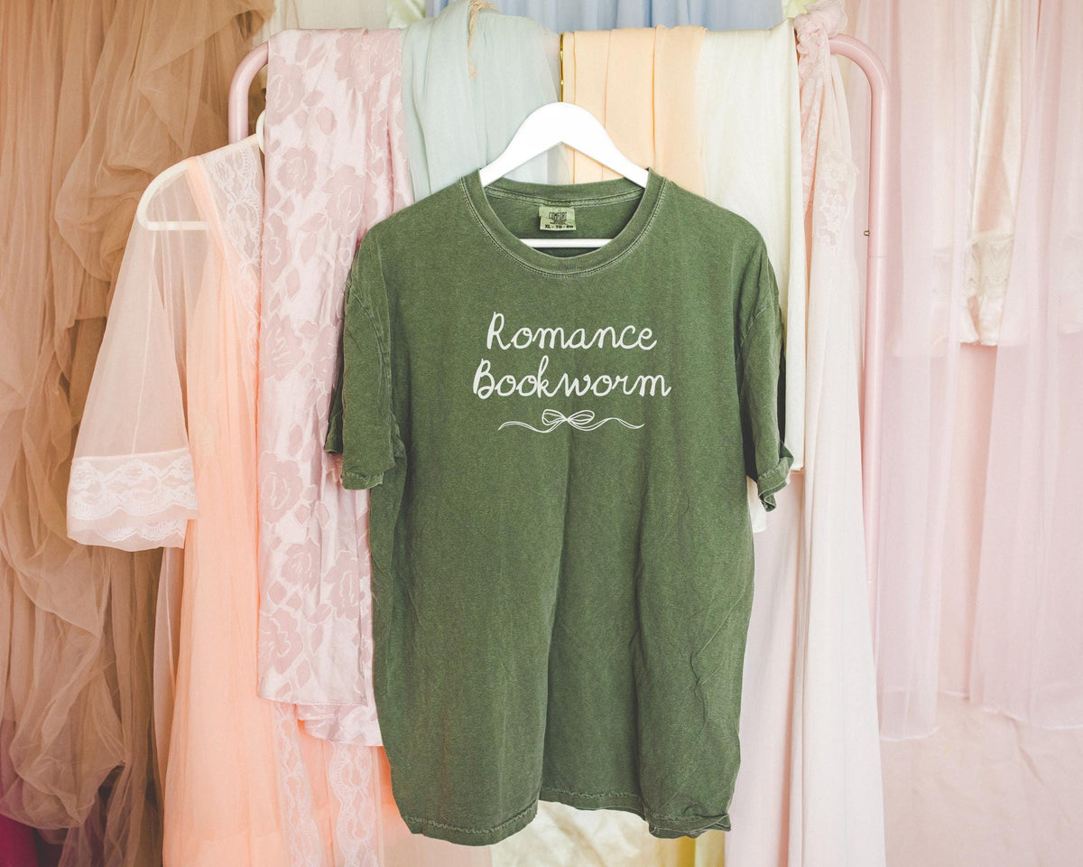 Romance Bookworm Tee Shirt for Book Lover or Romance Book Author Cute Romance Reader Gift Idea Boho Bookish Birthday Gift for Girlfriend Graphic Tee – Premium Graphic · Top Pick For Any Outfit