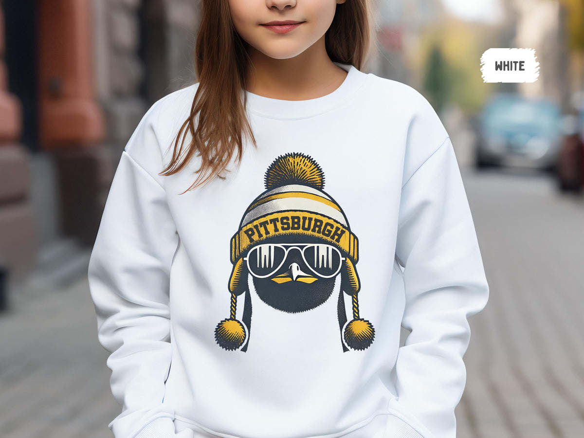 Pittsburgh Hockey Youth Crewneck Sweatshirt Penguins Fan Apparel Kids Hockey Sweatshirt Pro Hockey Youth Sweater Pittsburgh Penguins Kids Sweatshirt – Soft Feel · High-Quality Print