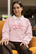 Kindergarten Teacher Sweatshirt with Apples and Cute Flowers Retro Groovy Y2K Aesthetic Kindergarten Crew Matching Shirt Back to School Sweatshirt – Feel-Good Design · Must-Have Style
