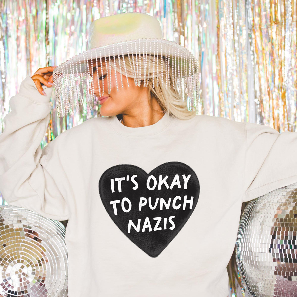 Punch Nazis Sweatshirt Fuck The Patriarchy Oligarchy Resistance Anti Fascist Capitalism Protest Clothing Top Trending Shirts That Go Hard Sweatshirt – Soft Feel · Great Gift For Fans