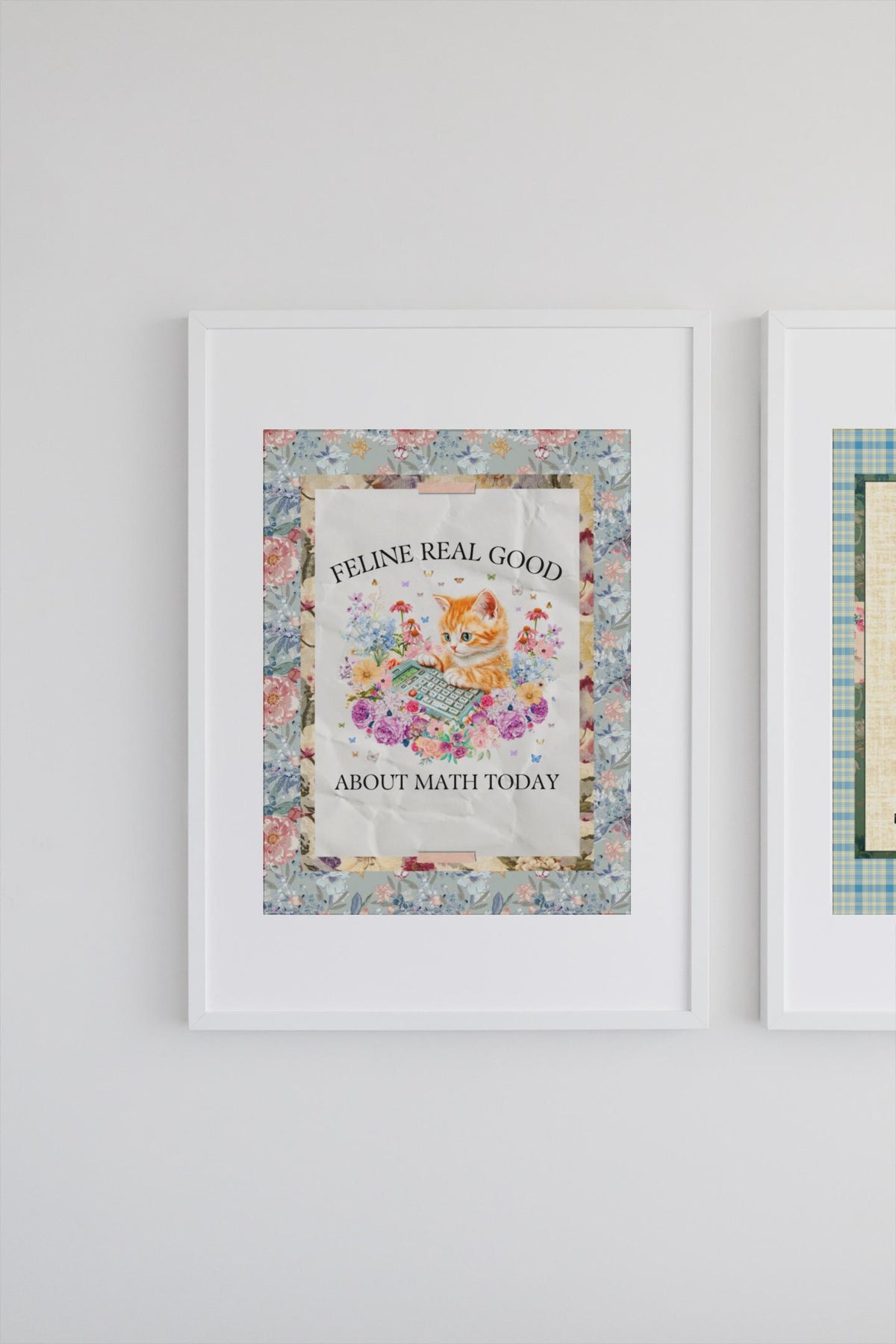 Math Teacher Appreciation Gift for Middle School Cat Mom or Cat Dad Who Loves Math and Flowers Feline Real Good About Math Today Poster Graphic Tee – Feel-Good Design · Top Pick For Any Outfit