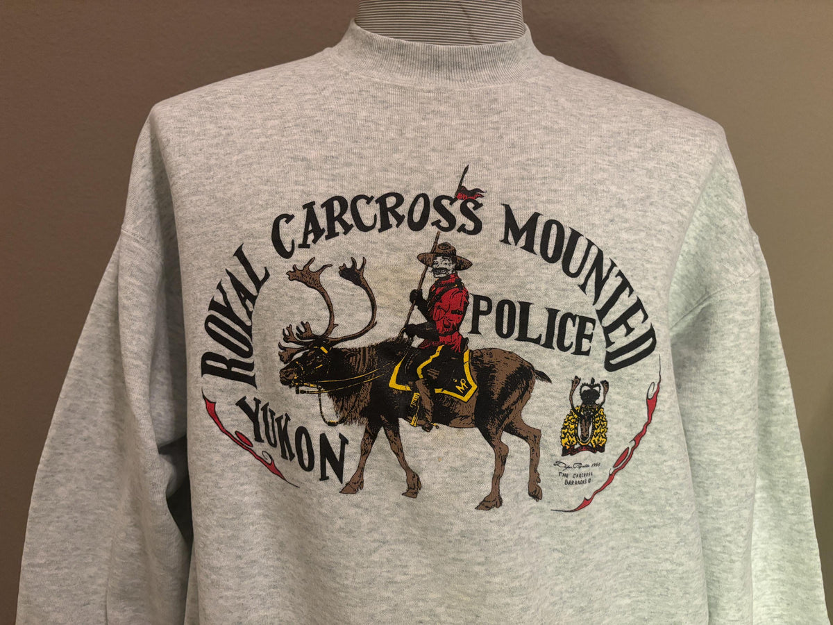 Vintage 90s Yukon Police Royal Carcross Mounted Moose Crewneck Sweatshirt XL Sweatshirt – Soft Feel · Must-Have Style
