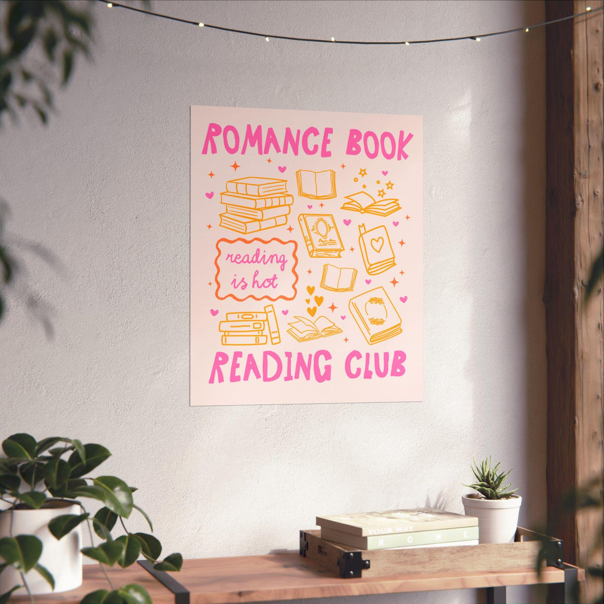 Romance Book Reading Club Cute Bookish or Book Lover Poster Print Romance Reader Funny Romance Book Lover Gift Birthday Gift for Her Graphic Tee – Cozy Vibes · High-Quality Print