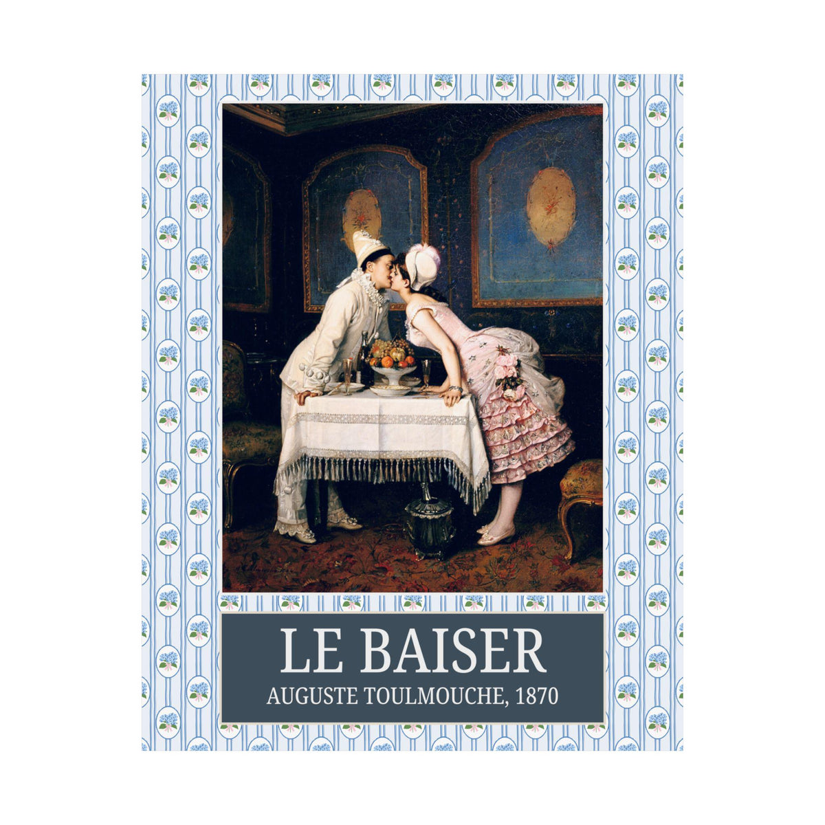 Le Baiser by Auguste Toulmouche Floral Giclee Poster Print 19th Century Art European Art History Humanities Major Social Studies Gift Graphic Tee – Everyday Comfort · Trending Graphic Apparel