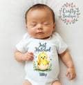 New Baby Outfit Just Hatched Baby Grow Easter Sleep Suit Romper Gift Bib Newborn Set Name Announcement Printed Newborn Outfit 1130 Graphic Tee – Aesthetic Look · Trending Graphic Apparel