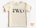 TWO Shirt Second Birthday Shirt Birthday Girl Shirt 2nd Birthday Outfit Second Birthday Kids Shirt Butterflies T shirt Two Year Old Graphic Tee – Aesthetic Look · High-Quality Print