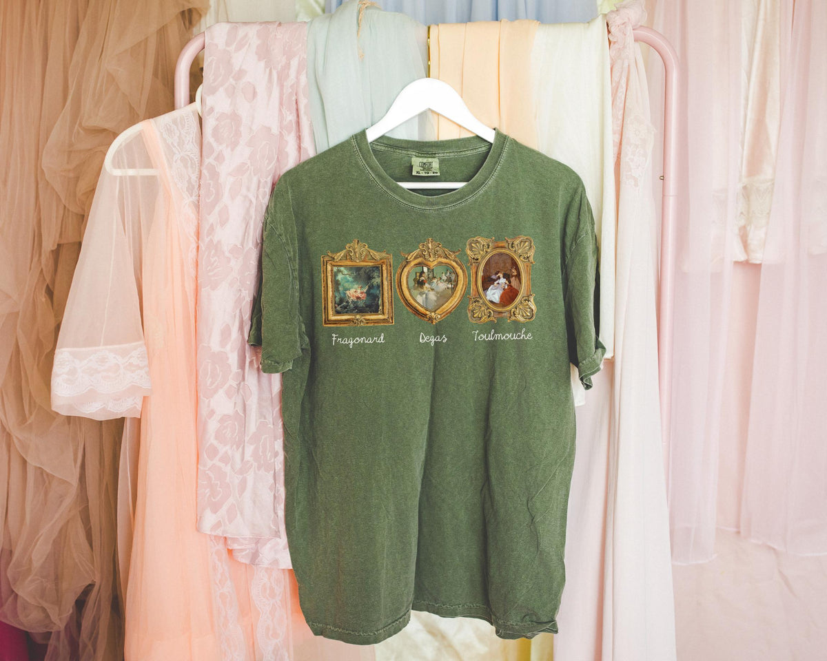 Subtle Democratic Tee Shirt for Art History Lover or Humanites Major Fragonard The Swing Edgar Degas Auguste Toulmouche Famous Paintings Graphic Tee – Bold Style · Great Gift For Fans