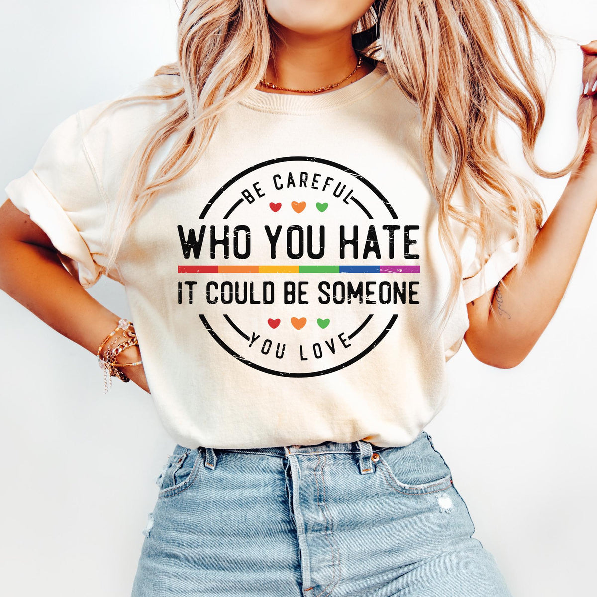 Comfort Colors Be Careful Who You Hate Pride Shirt Queer Shirt Lesbian Shirt LGBTQ Shirt Gay Pride Shirt Equality Shirt Gay Pride Month Graphic Tee – Premium Graphic · Trending Graphic Apparel